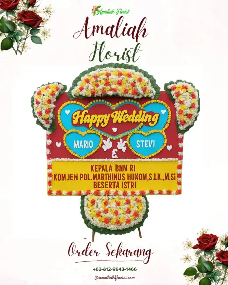Papan Bunga Pernikahan Malind